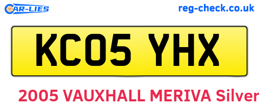 KC05YHX are the vehicle registration plates.