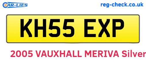 KH55EXP are the vehicle registration plates.