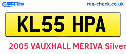 KL55HPA are the vehicle registration plates.