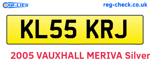KL55KRJ are the vehicle registration plates.