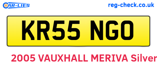 KR55NGO are the vehicle registration plates.