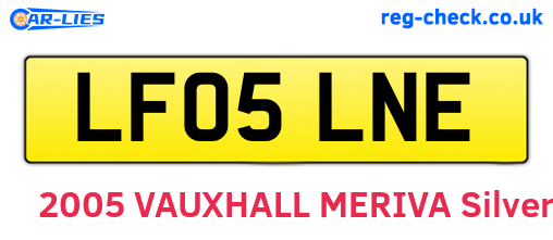 LF05LNE are the vehicle registration plates.