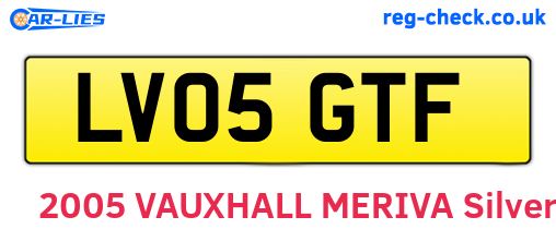 LV05GTF are the vehicle registration plates.