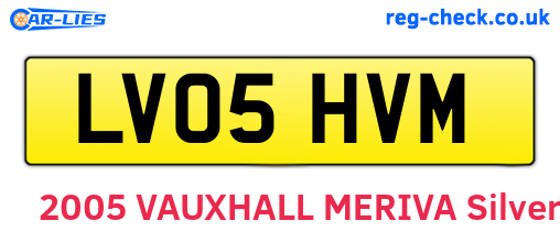 LV05HVM are the vehicle registration plates.