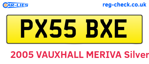 PX55BXE are the vehicle registration plates.