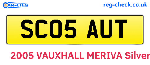 SC05AUT are the vehicle registration plates.