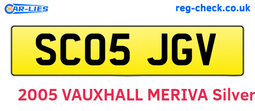 SC05JGV are the vehicle registration plates.