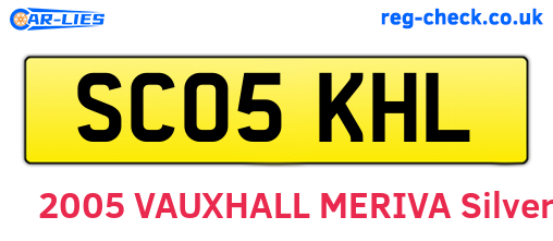SC05KHL are the vehicle registration plates.