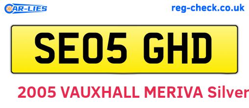 SE05GHD are the vehicle registration plates.