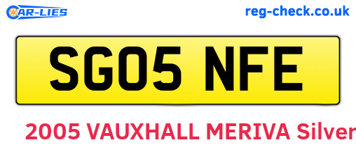 SG05NFE are the vehicle registration plates.