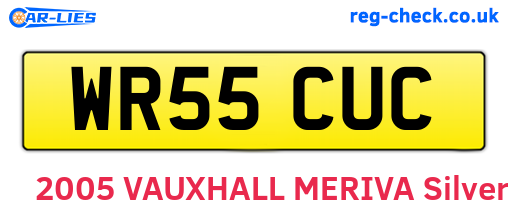 WR55CUC are the vehicle registration plates.