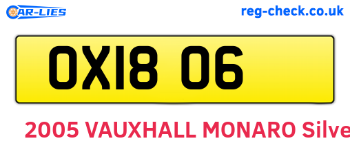 OXI806 are the vehicle registration plates.