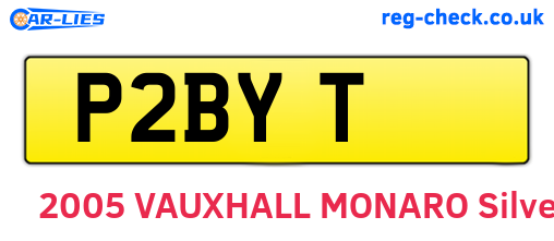 P2BYT are the vehicle registration plates.