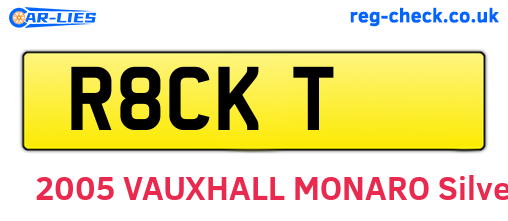 R8CKT are the vehicle registration plates.