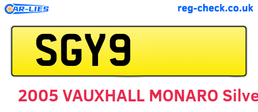 SGY9 are the vehicle registration plates.