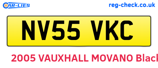 NV55VKC are the vehicle registration plates.