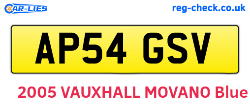 AP54GSV are the vehicle registration plates.