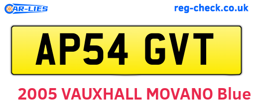 AP54GVT are the vehicle registration plates.