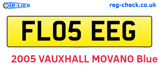 FL05EEG are the vehicle registration plates.
