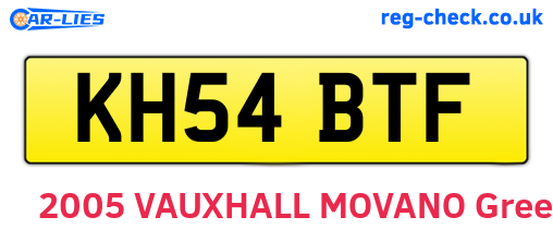 KH54BTF are the vehicle registration plates.