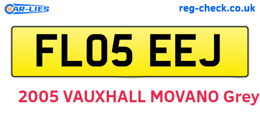 FL05EEJ are the vehicle registration plates.