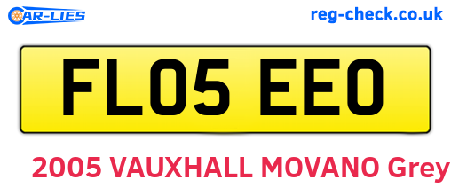 FL05EEO are the vehicle registration plates.