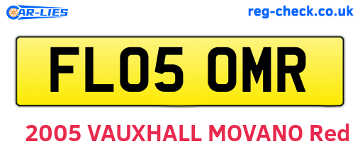 FL05OMR are the vehicle registration plates.