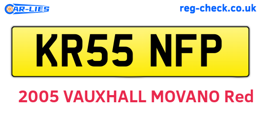 KR55NFP are the vehicle registration plates.