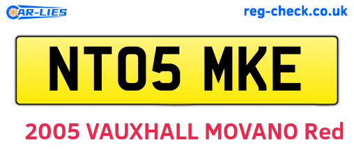 NT05MKE are the vehicle registration plates.