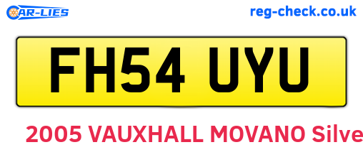 FH54UYU are the vehicle registration plates.