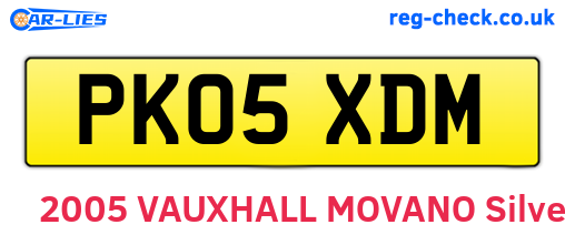 PK05XDM are the vehicle registration plates.