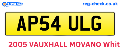 AP54ULG are the vehicle registration plates.