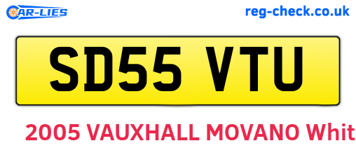 SD55VTU are the vehicle registration plates.