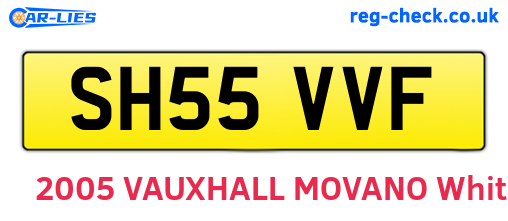 SH55VVF are the vehicle registration plates.