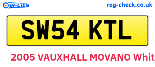 SW54KTL are the vehicle registration plates.