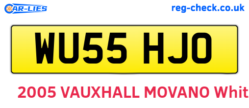 WU55HJO are the vehicle registration plates.