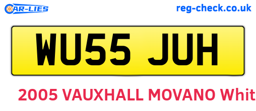 WU55JUH are the vehicle registration plates.