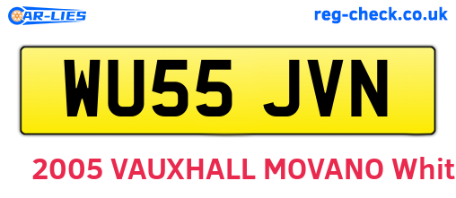 WU55JVN are the vehicle registration plates.