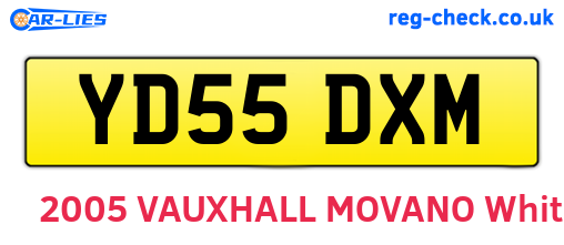 YD55DXM are the vehicle registration plates.
