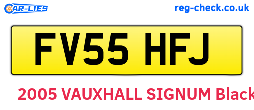 FV55HFJ are the vehicle registration plates.