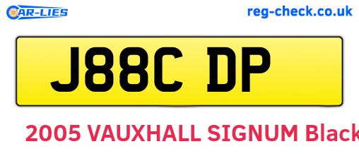 J88CDP are the vehicle registration plates.