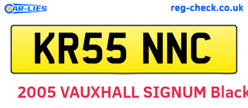 KR55NNC are the vehicle registration plates.
