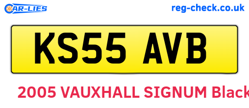 KS55AVB are the vehicle registration plates.