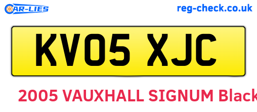 KV05XJC are the vehicle registration plates.
