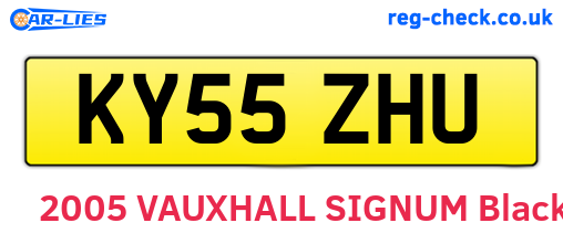KY55ZHU are the vehicle registration plates.