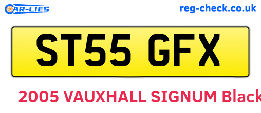 ST55GFX are the vehicle registration plates.