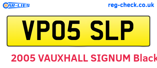 VP05SLP are the vehicle registration plates.