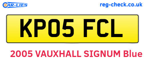 KP05FCL are the vehicle registration plates.