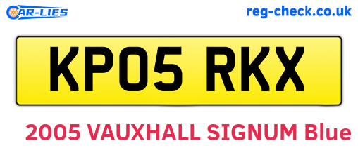 KP05RKX are the vehicle registration plates.