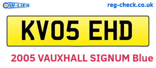 KV05EHD are the vehicle registration plates.